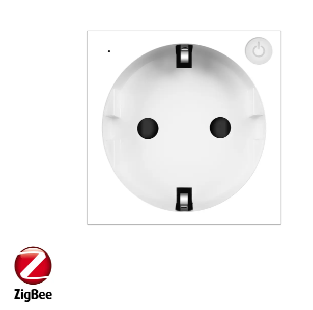 Фото 2 Умный механизм розетка ZigBee с заземлением белый Livolo