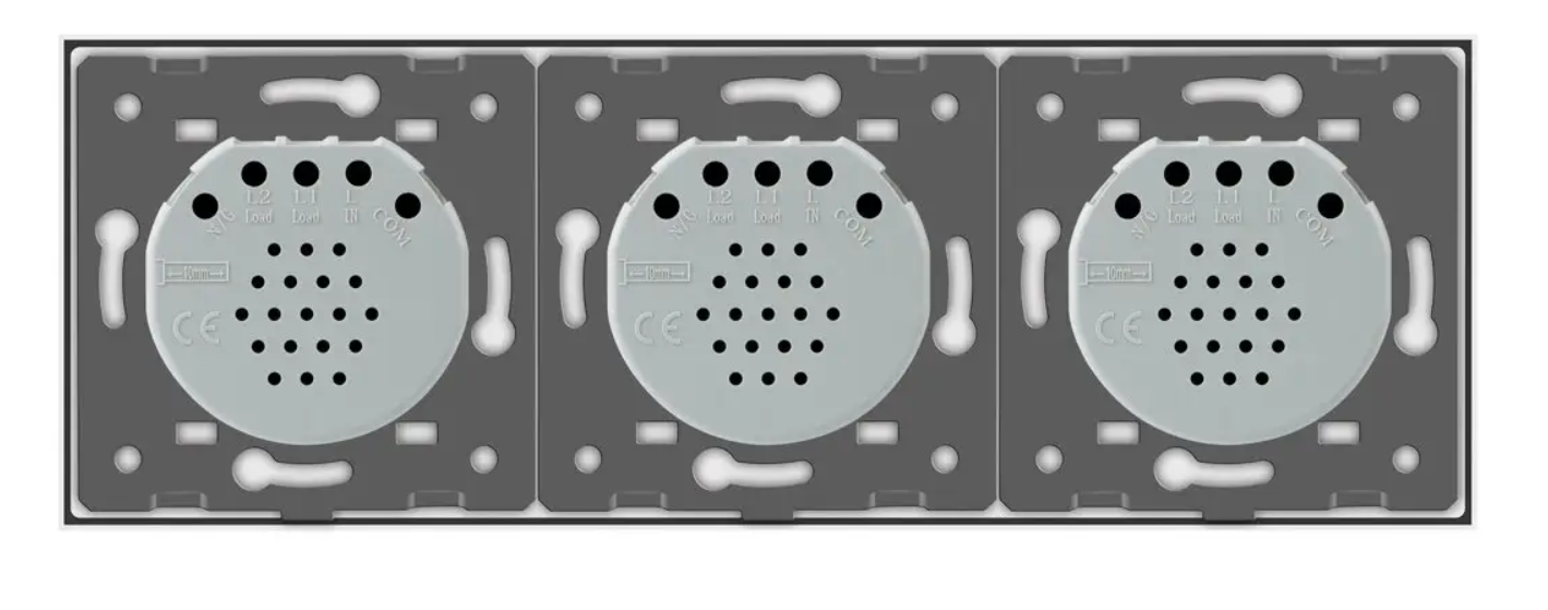 Фото 3 Розумний сенсорний ZigBee вимикач 5 сенсорів 2-1-2 біле скло Livolo