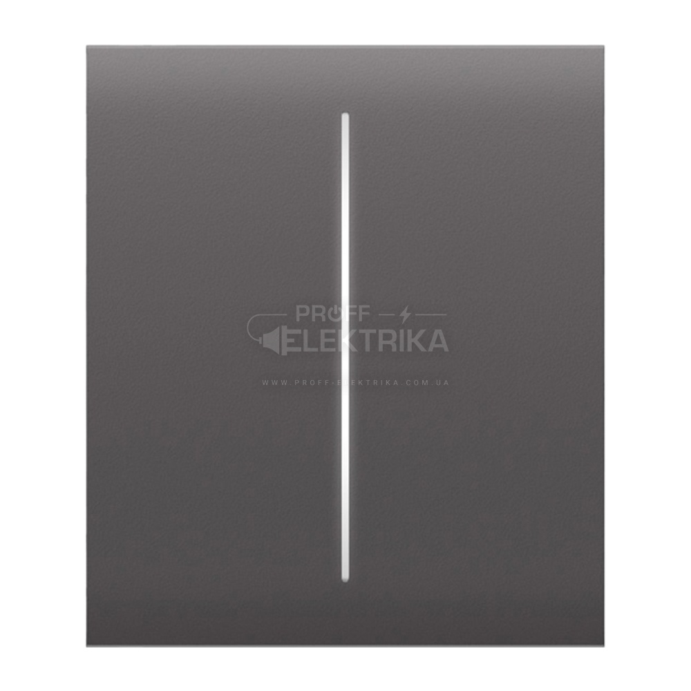 Фото Центральна кнопка для вимикача Ajax CenterButton 2-gang сіра