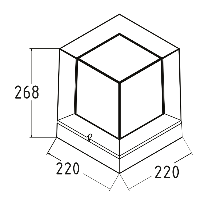 Фото 2 Світильник садово-парковий PRIZMA-2 Е27 чорний HOROZ ELECTRIC 400-010-144