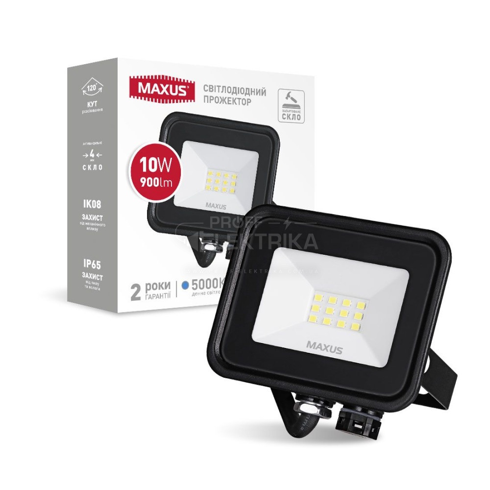 Фото Прожектор LED 10W 5000К IP65 FL 04 MAXUS