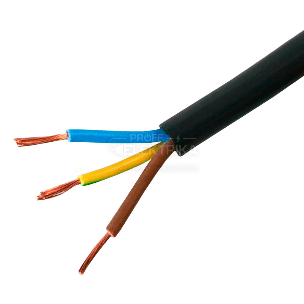 Фото Провід ДКЗ ПВС 3x1,5 чорний