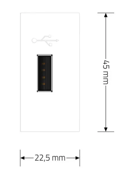 Фото 5 Механізм розетка USB з блоком живлення білий Livolo