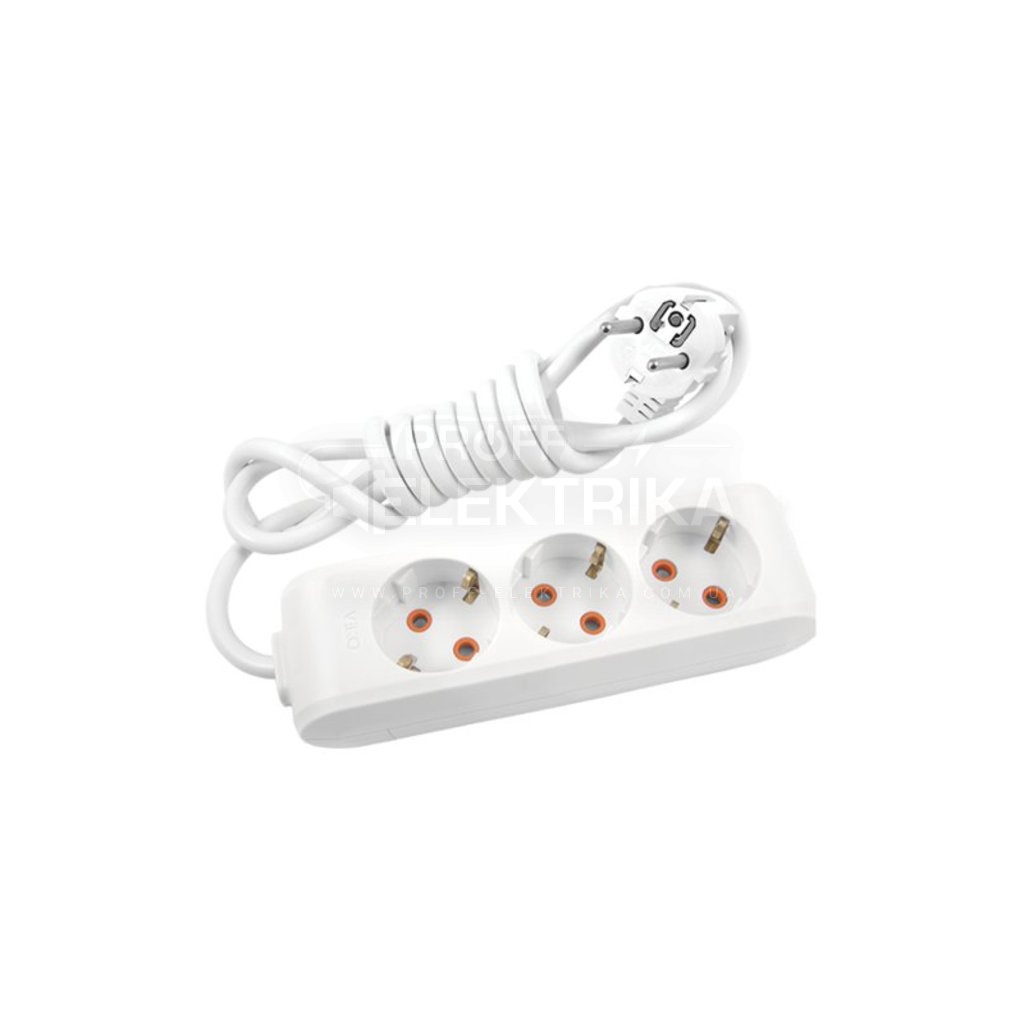 Фото Удлинитель 3 гнезда 2 м VIKO