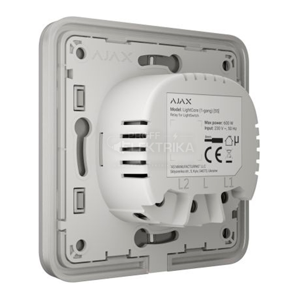Фото 3 Умный проходной выключатель Ajax LightSwitch светло-серый