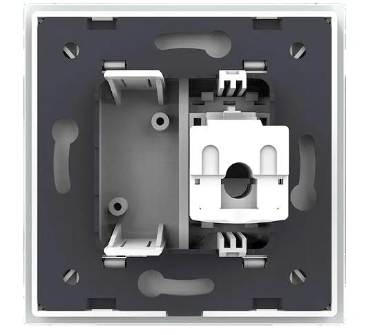 Фото 4 Розетка комп'ютерна RJ-45 біле скло Livolo