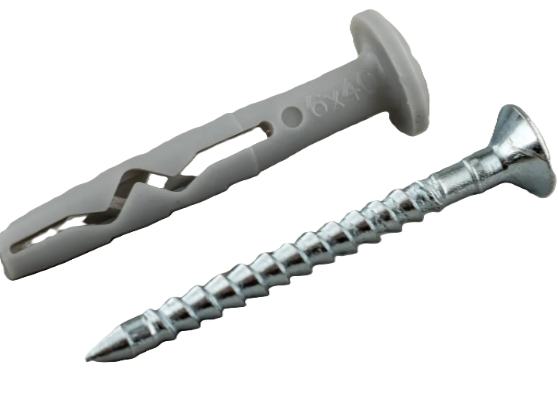 Фото Дюбель із шурупом швидкий монтаж 6*80 100 шт./уп.