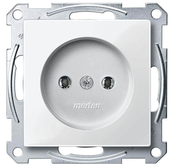 Фото SM Механізм розетки 16А без заземлення без захисної кришки біла