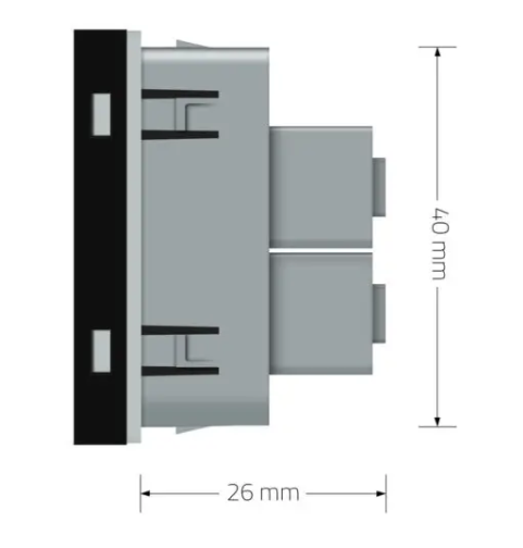Фото 6 Механізм універсальна розетка 12 стандартів в 1 чорний Livolo
