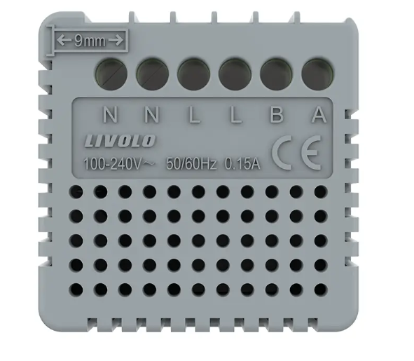 Фото 4 Модуль термостат керування конвектором фанкойлом чорний Livolo