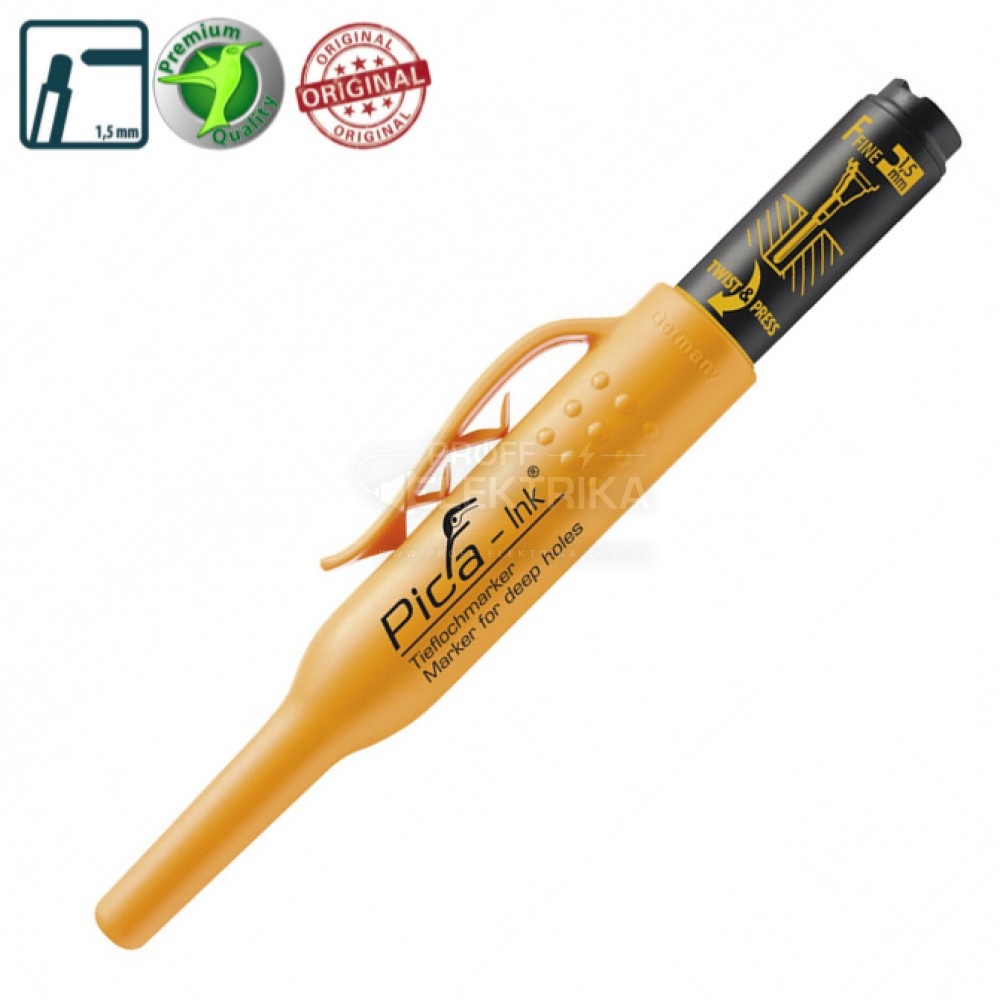 Фото 3 Маркер чорний Deep Hole Marker black 150/46 PICA INK