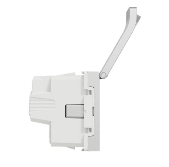 Фото 2 Розетка із заземленням зі шторками та кришкою гвинтовий затискач 16 А алюміній UNICA NEW Schneider Electric