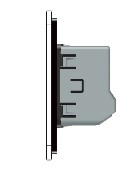 Фото 3 Розумний сенсорний прохідний вимикач EC 1 сенсор чорне скло Livolo