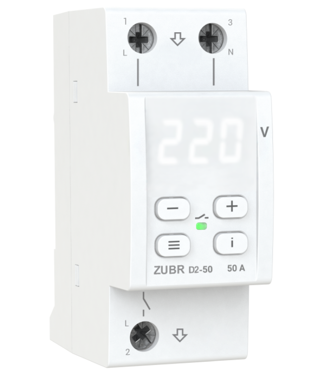 Фото Реле напруги ZUBR D2 50А