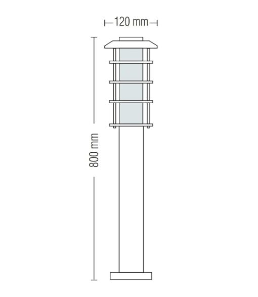 Фото 2 Светильник садово-парковый LADIN-4 Е27 HOROZ ELECTRIC 075-002-0004-010