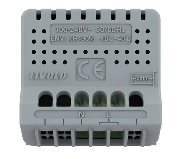 Фото 4 Механізм розумний датчик температури та вологості ZigBee чорний Livolo