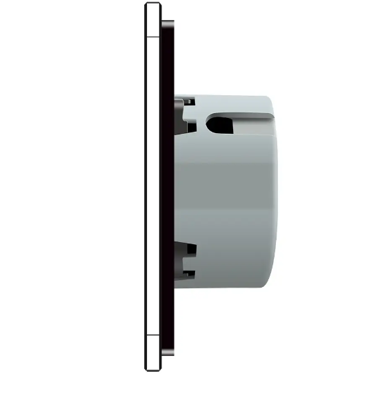 Фото 2 Сенсорний прохідний димер 1 сенсор чорне скло Livolo