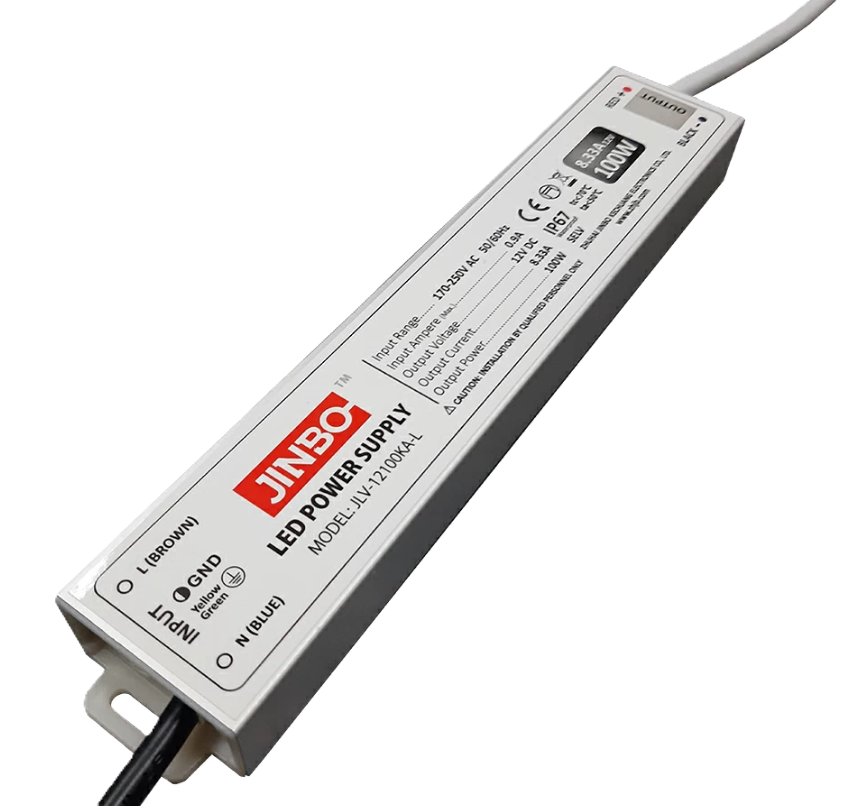 Фото Блок питания JLV-12100КА-L 12v 100W 8,33A IP67 JINBO