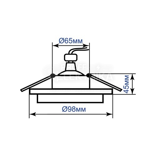 Фото 3 Встроенный светильник Feron DL2911 под лампу белый