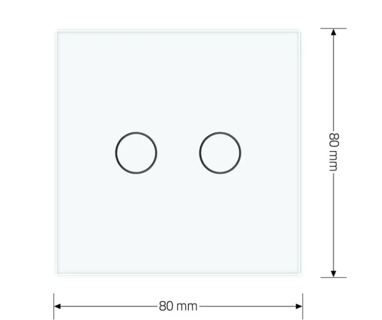 Фото 5 Розумний сенсорний ЕС вимикач 2 сенсори біле скло Livolo