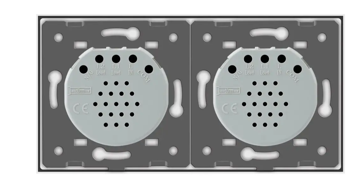 Фото 3 Сенсорний вимикач 3 сенсора 1-2 біле скло Livolo