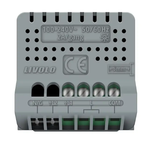 Фото 4 Розумний механізм сенсорний прохідний/перехресний димер Livolo білий ZigBee Livolo