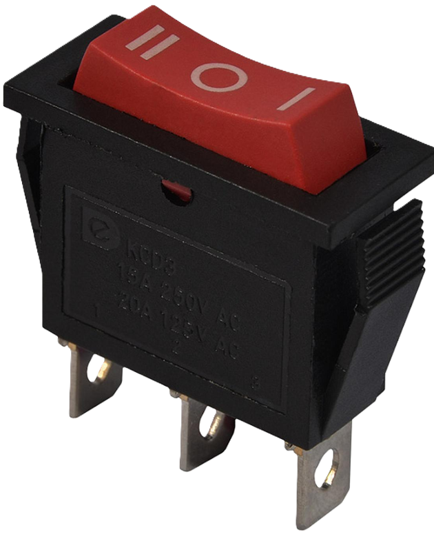 Фото Кнопка на 1 вмикач 3-контакту на 3 положення вузький