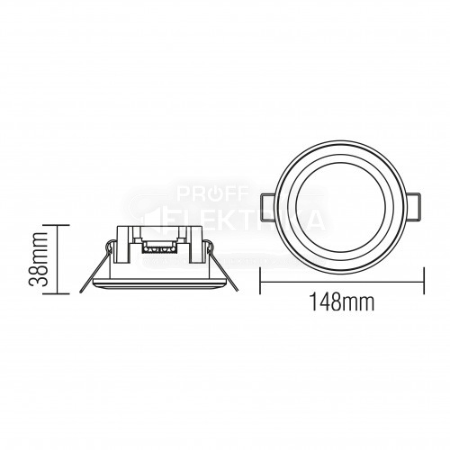 Фото 2 Світильник вмонтований PARKER-12 12W чорний HOROZ