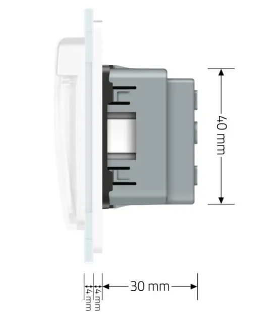 Фото 5 Розетка подвійна вологозахисна з кришкою біле скло Livolo