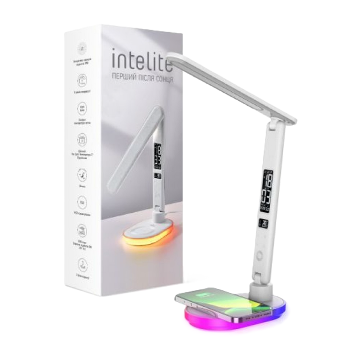 Фото настільний світильник білий DL 24W 4100k WH Wireless MAXUS