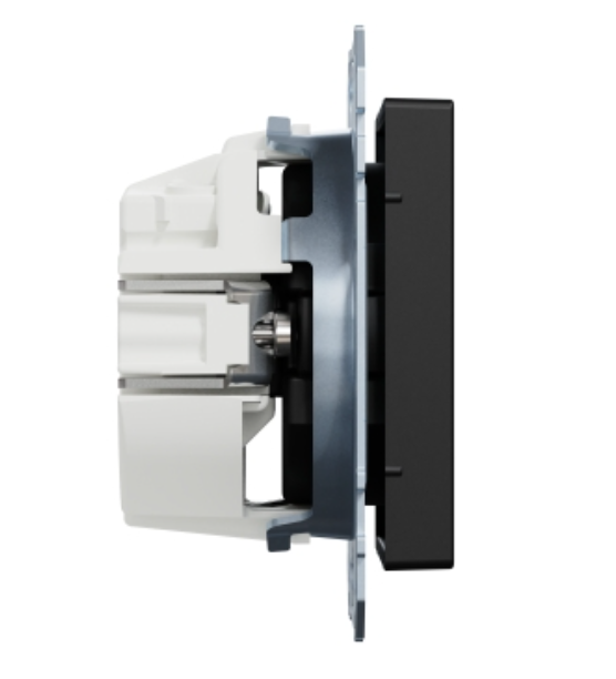 Фото 4 Механізм розетки SCHUKO Merten System Ocean Plastic матовий чорний