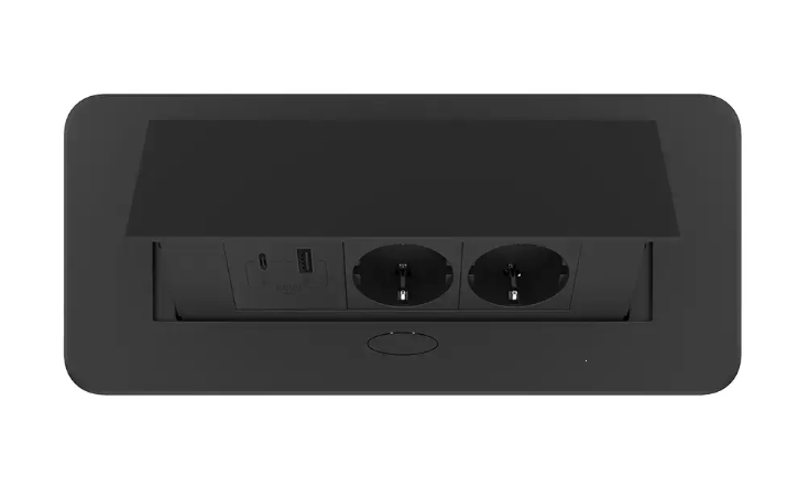 Фото 3 Меблева розетка USB-A USB-С плавне відкриття Power Delivery 36W чорний Livolo