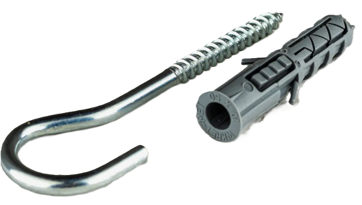 Фото 2 Дюбель розпірний з гаком півколо WX-08 8*40 100 шт/уп.