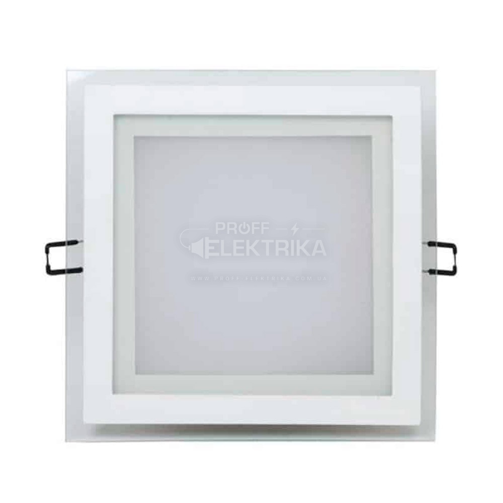 Фото Светильник квадрат LED врезной 12W 4200К GLAS MARIA12 HOROZ