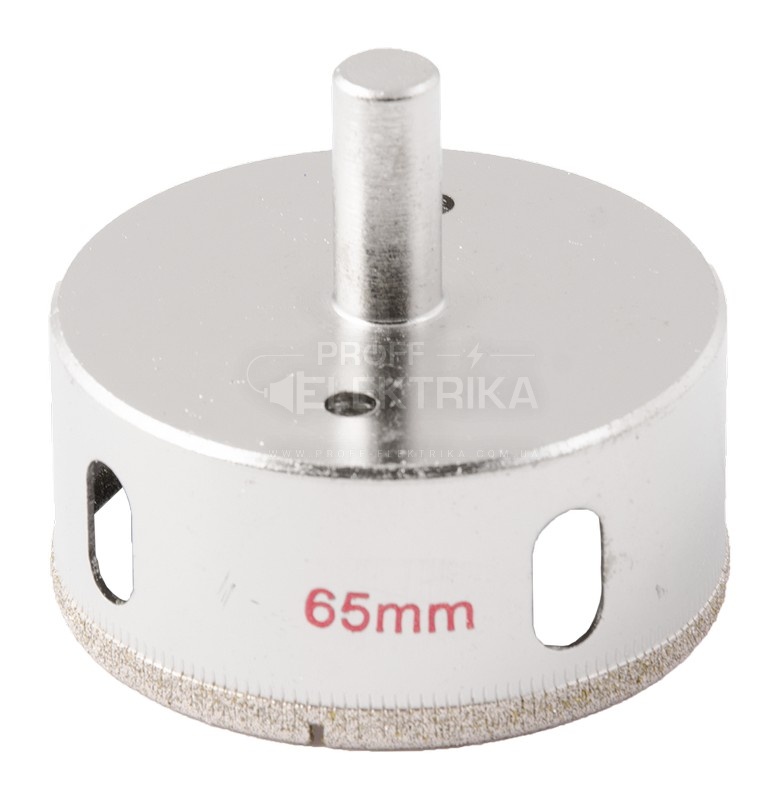 Фото 2 Свердло з алмазним напиленням для скла та плитки 65 мм GRANITE