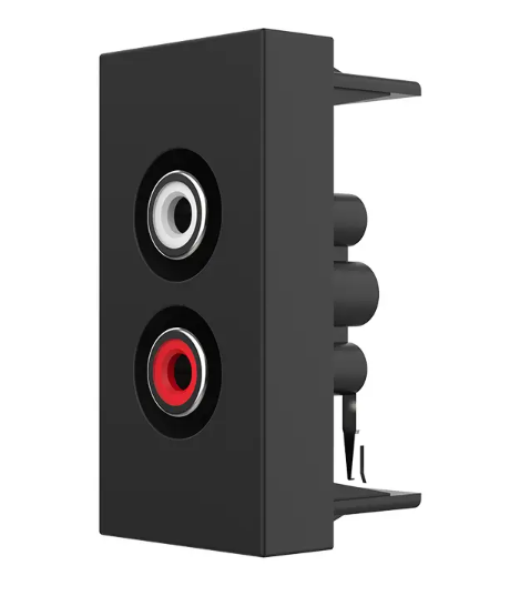 Фото Механізм розетка RCA аудіо чорний Livolo