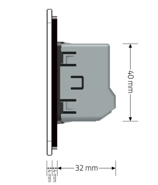 Фото 6 Умный сенсорный ЕС выключатель 2 сенсора черное стекло Livolo