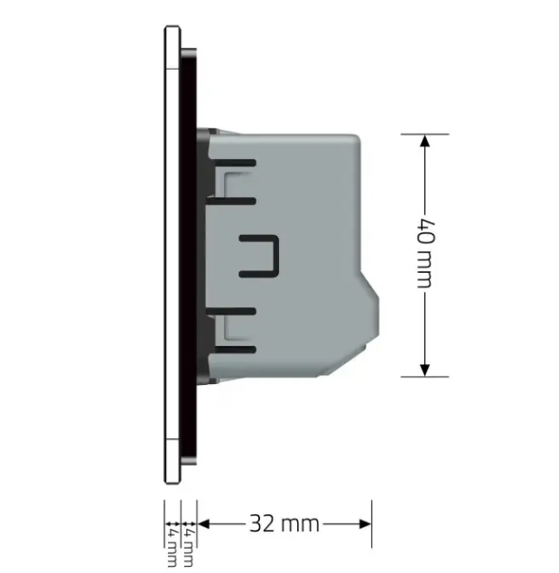 Фото 5 Сенсорная кнопка 1 сенсор 12/24V черное стекло Livolo