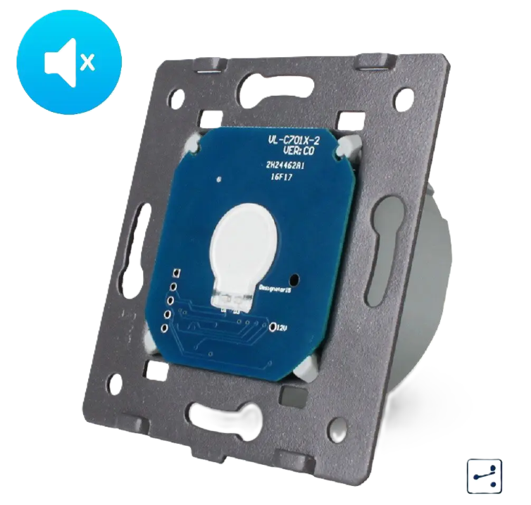 Фото Механизм сенсорный бесшумный проходной/перекрестный выключатель 1 сенсор Livolo