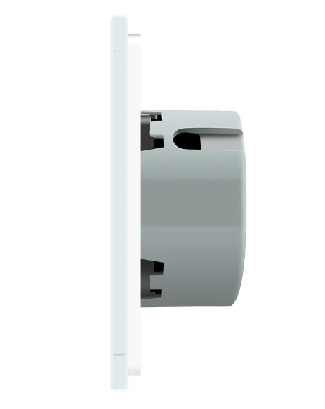 Фото 3 Безшумний сенсорний прохідний/перехресний вимикач 2 сенсори біле скло Livolo