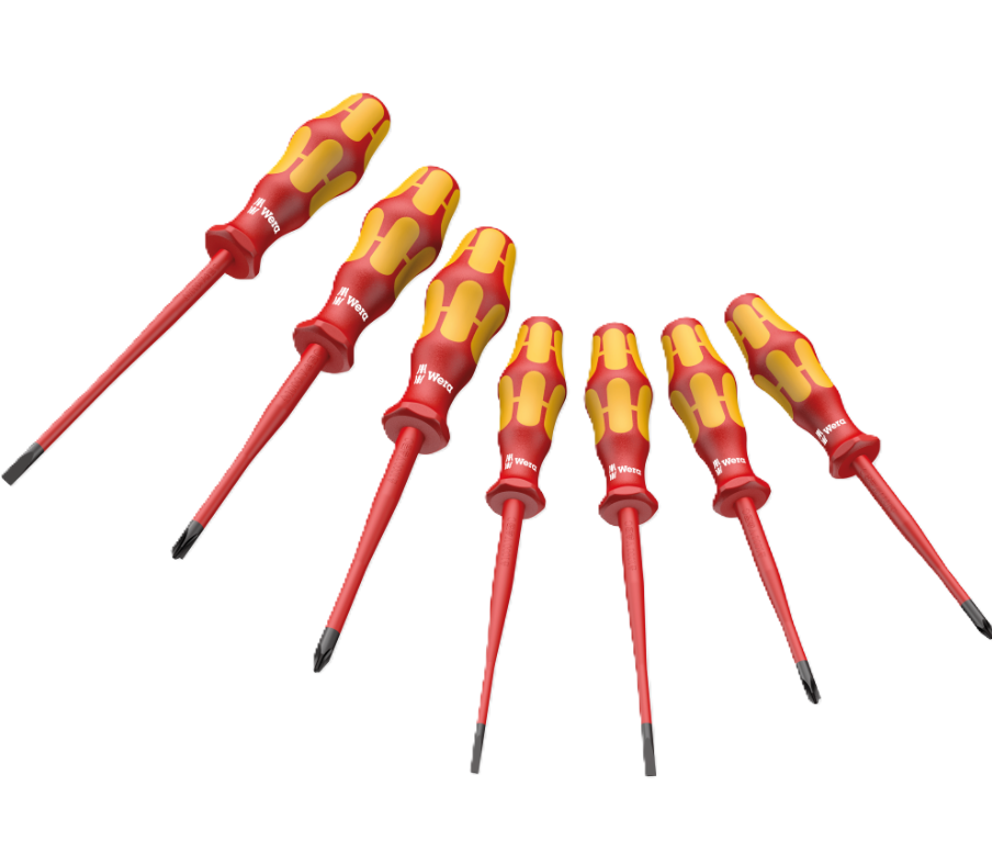 Фото 2 Набор диелектрических отверток WERA Kraftform Plus 160 iSS/7 Slim 05135961001