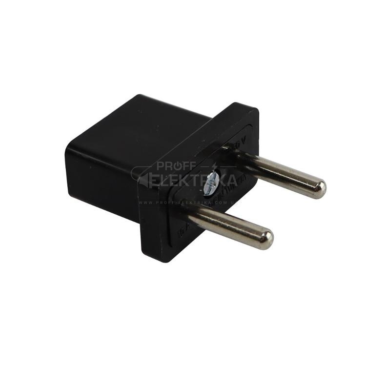 Фото Адаптер "Американка" 10А черный AY-KA