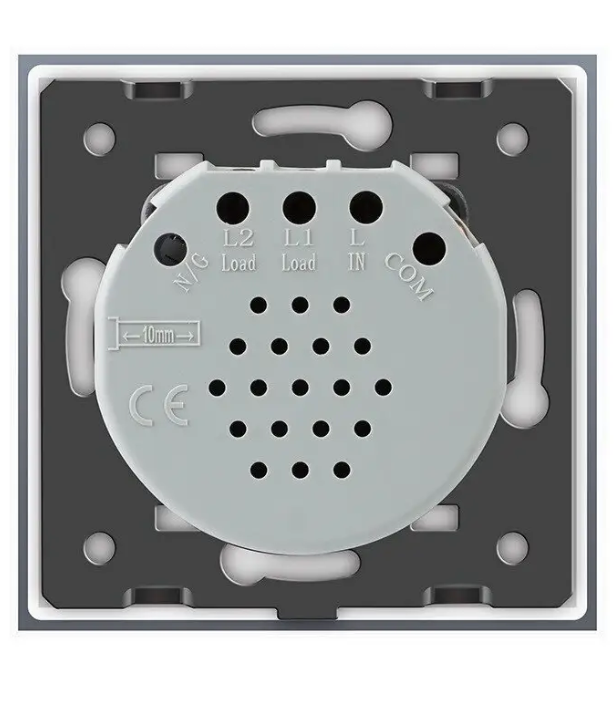 Фото 3 Сенсорный выключатель 1 сенсор белое стекло Livolo