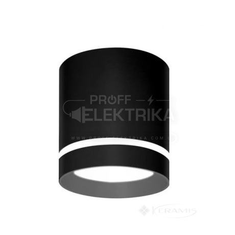 Фото 2 Светильник круглый тубус Черный MAXUS Surface 12W 4100K