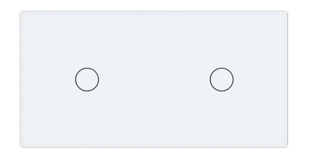 Фото Умный сенсорный ZigBee выключатель 2 сенсора 1-1 белое стекло Livolo