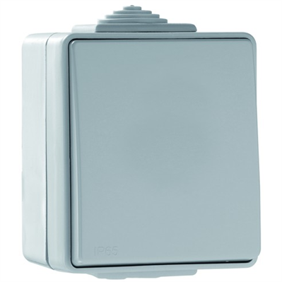 Фото Вимикач одноклавішний Сірий IP65 Efapel