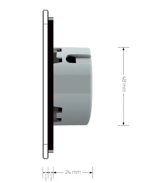 Фото 4 Сенсорний прохідний перехресний вимикач 2 сенсори чорне скло Livolo