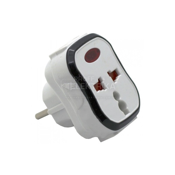 Фото Переходник-адаптер с индикатором белый LEMANSO