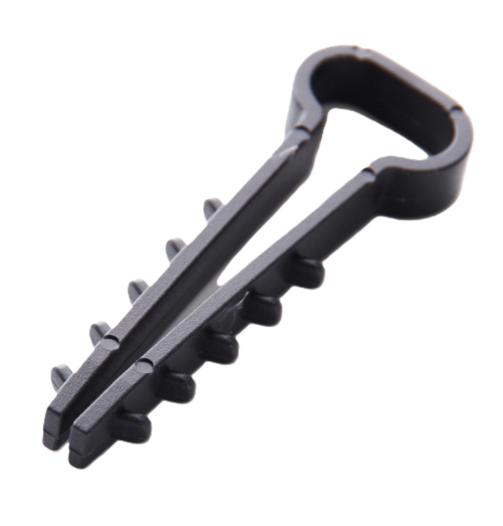 Фото Дюбель-ялинка для плоского кабелю діаметр 12 чорний 100 шт.