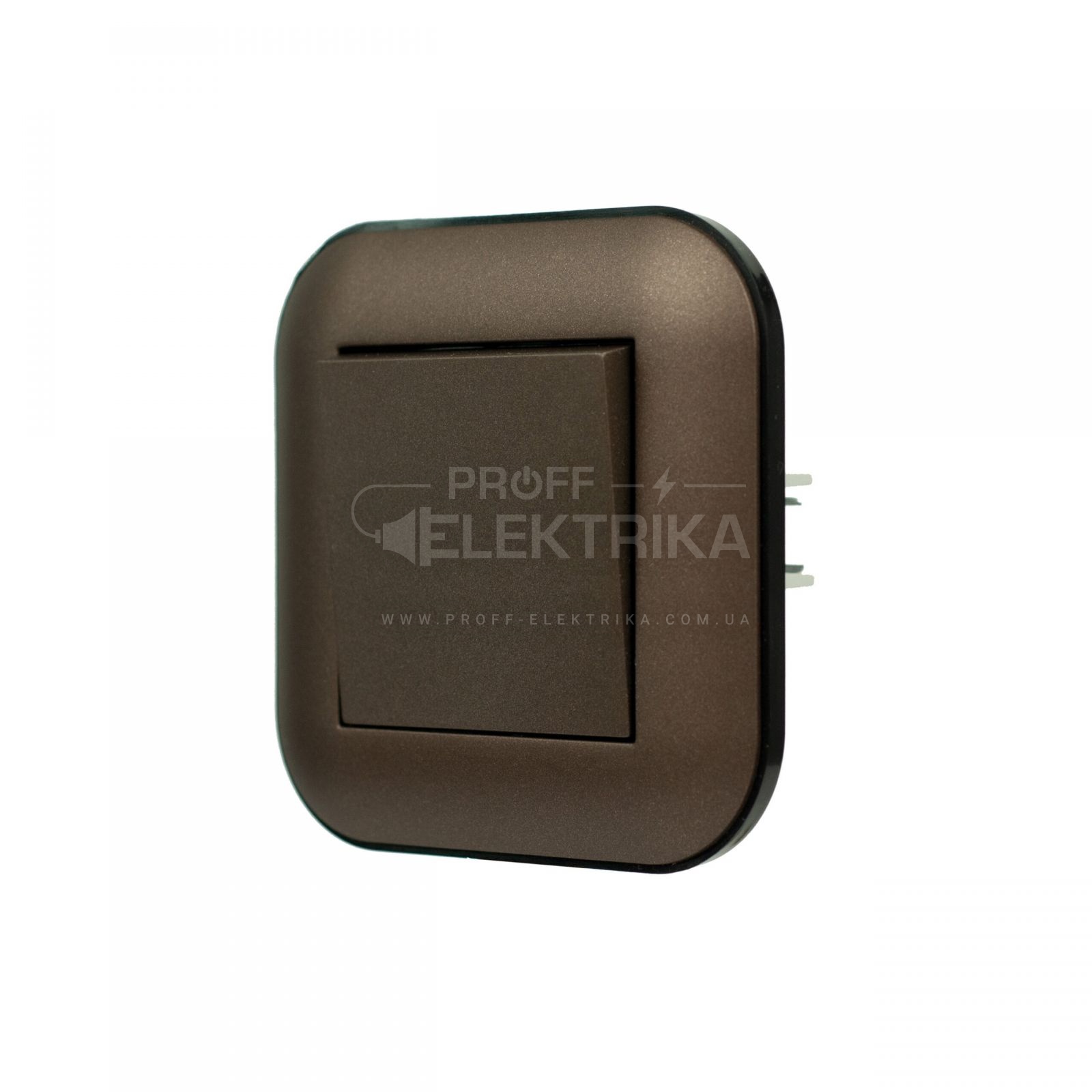 Фото 2 Вимикач одноклавішний Моко чорний LOFT